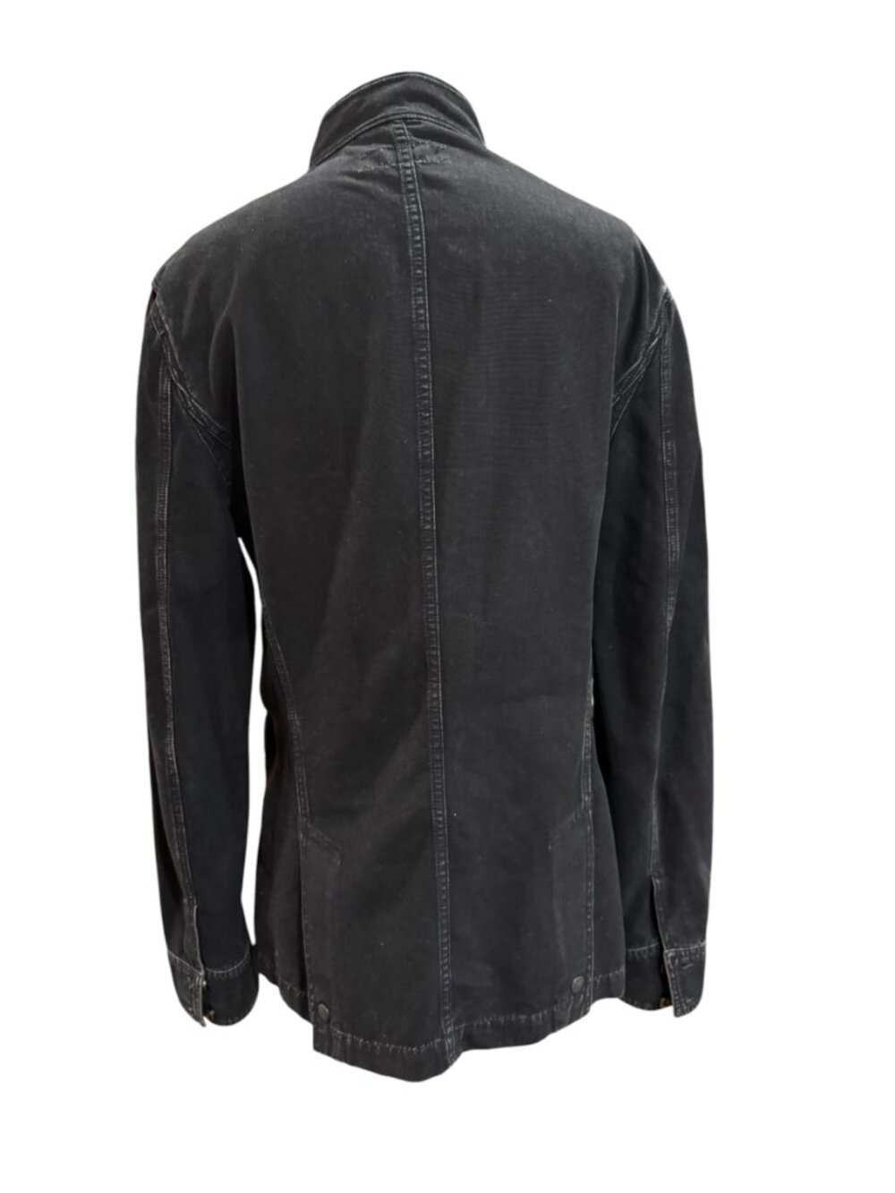 rag & bone Black Cotton Utility Chore Coat Jacket Size 40 - Picture 6 of 6